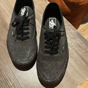 Black multi glitter Vans women’s size 10.5 , men’s 9.